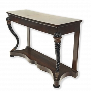 Carved wood console table, Empire style, 20th century - 4