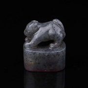 Sello de jade gris de Hetian