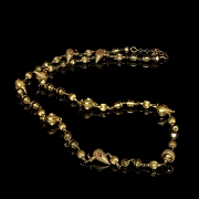 Gold-plated silver and coral necklace, 19th century