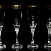 Juego de seis copas de cava, s.XX