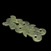 Carved jade plaque, Hongshan style