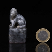 Sello de jade gris de Hetian