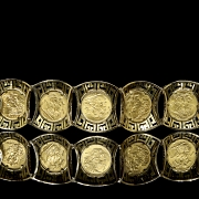 Conjunto de pulsera de oro