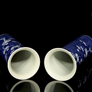 Pareja de jarrones tubulares