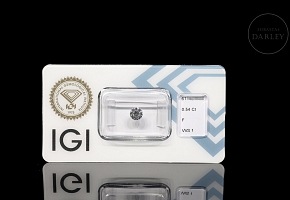 Diamante natural en talla brillante, 0.54 ct, certificado IGI