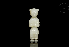 Carved jade figure ‘Girl’, Qing dynasty