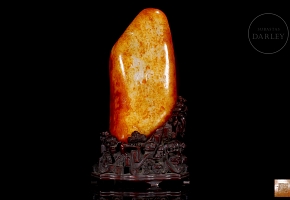 Piedra de jade tallado 