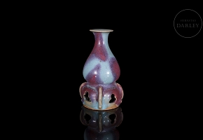 Jarrón de cerámica esmaltada