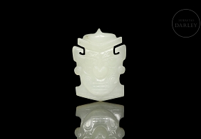 Placa de jade blanco