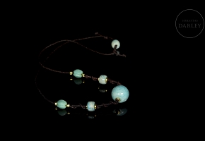 Collar de cuentas de amazonita, dinastía Liao
