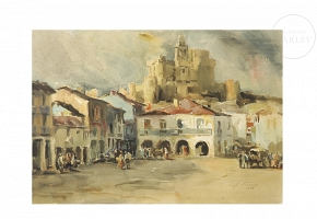 Ernesto Furió Navarro (1902–1995) ‘Town Square,’ 1963
