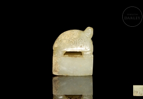 Sello de jade blanco