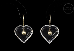 18k gold and crystal ‘Baccarat, Heart’ earrings