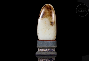 White jade figure ‘Landscape and Poem’, Qing dynasty