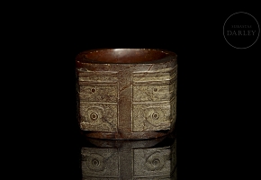 Cong de jade tallado, cultura Liangzhu