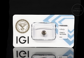 Diamante natural talla brillante, 0.76 ct, certificado IGI