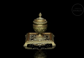 Neo-Baroque style bronze writing desk, 20th century