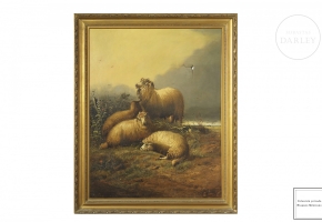 阿尔弗雷德·莫里斯 Alfred Morris《休息的公羊》19世纪