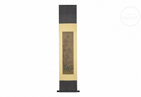 Chinese painting ‘Flowers and Butterflies’, signed Ma Quan