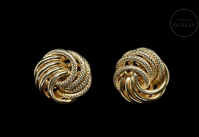 Pendientes de oro amarillo de 18 k