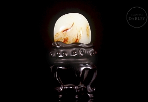 Pequeño guijarro de jade de Hetian, dinastía Qing