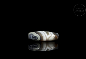 Cuenta Dizi de ágata natural, dinastía Liao