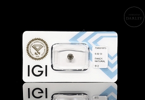 Diamante natural talla brillante, 0.52 ct, certificado IGI
