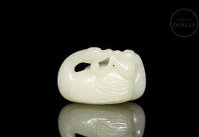 Jade figure ‘Pair of Geese’, Qing dynasty