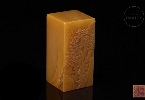 Shoushan seal ‘Sages under the tree’, Qing dynasty