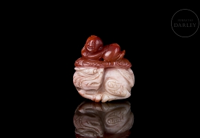 Nanhong figure, ‘Boy with Qilin,’ Qing dynasty