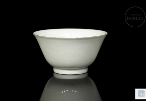 Taza de porcelana blanca
