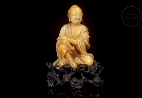 Shoushan figure ‘Sage with ruyi’, Qing dynasty