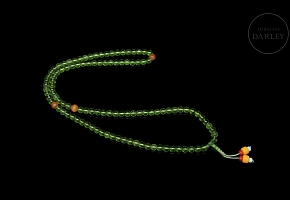 One hundred and eight Liuli bead necklace, Qing dynasty
