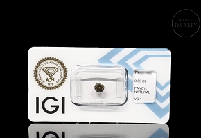Diamante natural talla brillante, 0.55 ct, certificado IGI