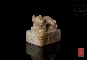 Carved jade seal ‘Beast resting’, Ming dynasty