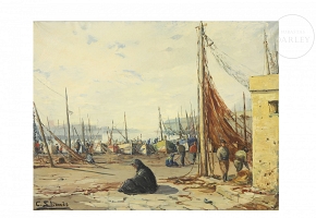 Camil Llimós Aubí (1906-?) ‘Fishermen's Wharf’, 1953