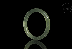 Green translucent jade bracelet, 20th century