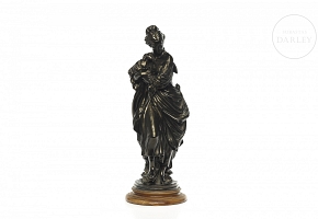 Sculpture ‘Young lady with lamb’, 20th century