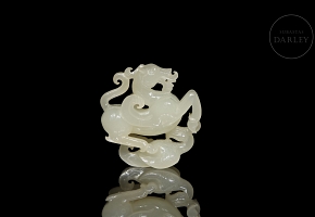 Amuleto de jade blanco