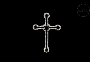 18k white gold ‘Cross’ pendant with diamonds