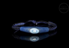 Cuenta Dizi de ágata azul, dinastía Tang