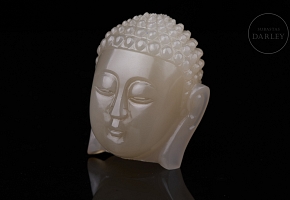Carved agate figure “Buddha's Face”, Qing dynasty