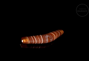 Red agate bead, Tang dynasty