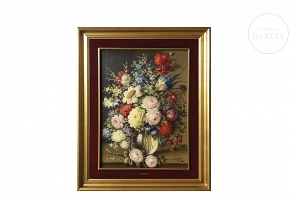 Enrique Monís Mora (1914-1982) ‘Still life with flowers’