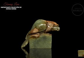 Yellow jade seal ‘Eagle’, Song dynasty