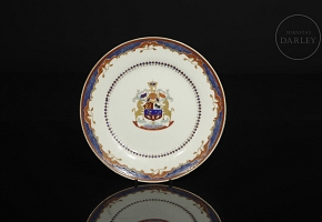 Plato de porcelana para exportación