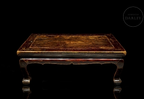 Mesa baja de té de madera, s.XIX-XX