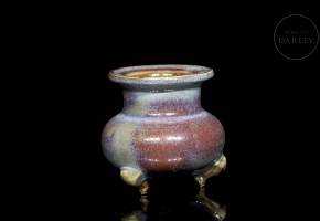 Glazed ceramic incense burner, Junyao style