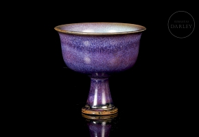 Junyao glazed ceramic cup, Qing dynasty