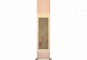 Chinese painting ‘Wise Man with Camel’, signed Luo Ping
